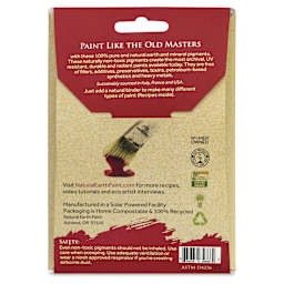 Natural Earth Paint Earth & Mineral Pigment - Burnt Umber, 3 oz back