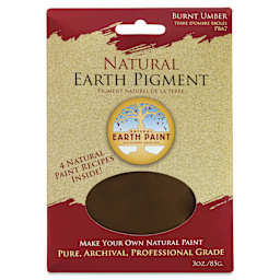 Natural Earth Paint Earth & Mineral Pigment - Burnt Umber, 3 oz