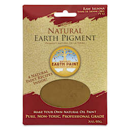 Natural Earth Paint Earth & Mineral Pigment - Raw Sienna, 3 oz