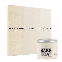 Gaffrey Acrylic Base Coat - Vintage White, 16 oz Jar and Swatch