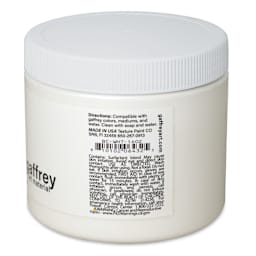 Gaffrey Acrylic Base Coat - Titanium White, 16 oz, side of jar