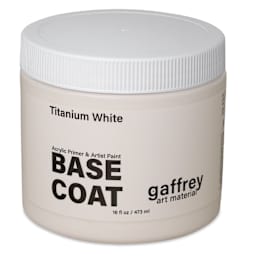 Gaffrey Acrylic Base Coat - White, 16 oz Jar