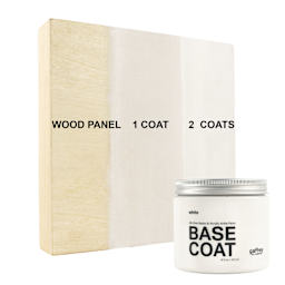 Gaffrey Acrylic Base Coat - White, 16 oz Jar and Swatch