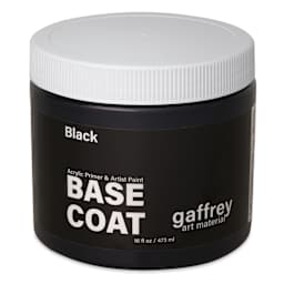 Gaffrey Acrylic Base Coat - Black, 16 oz Jar