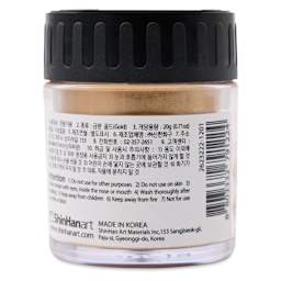 ShinHan Professional Metallic Powder - 15 g, Gold, Jar, back