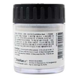 ShinHan Professional Metallic Powder - 15 g, White Silver, Jar, back