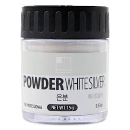 ShinHan Professional Metallic Powder - 15 g, White Silver, Jar, front