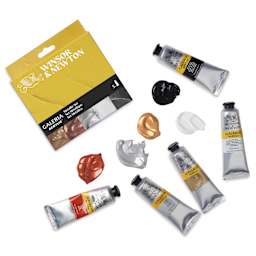 Winsor & Newton Galeria Acrylics - Set of 5, Metallic Colors, 60 ml tubes