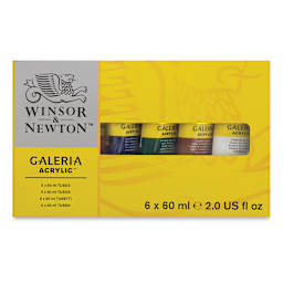 Winsor & Newton Galeria Flow Acrylics - Set of 6 colors (packaging)