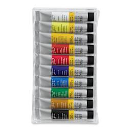 Winsor & Newton Galeria Acrylic Paint - Set of 10, Assorted Colors, 12 ml, Tubes (Tubes in tray)