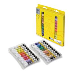 Winsor & Newton Galeria Acrylic Paint - Set of 20, Assorted Colors, 12 ml, Tubes (Tubes in trays shown with packaging)