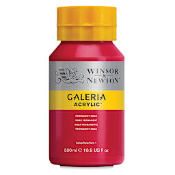 Winsor & Newton Galeria Flow Acrylics - Permanent Rose, 500 ml tube
