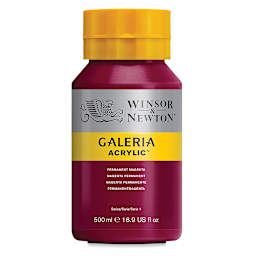 Winsor & Newton Galeria Flow Acrylics - Permanent Magenta, 500 ml tube
