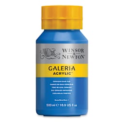 Winsor & Newton Galeria Flow Acrylics - Cerulean Blue Hue, 500 ml tube