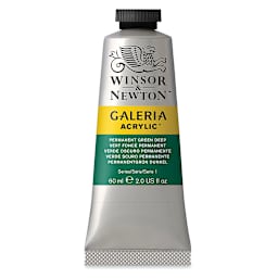 Winsor & Newton Galeria Flow Acrylics - Permanent Green Deep, 60 ml tube
