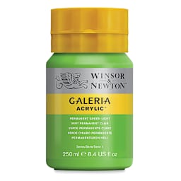 Winsor & Newton Galeria Flow Acrylics - Permanent Green Light, 250 ml tube