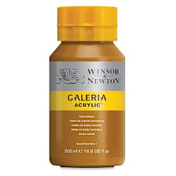 Winsor & Newton Galeria Flow Acrylics - Raw Sienna, 500 ml tube