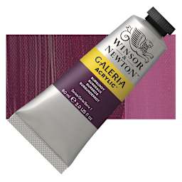 Winsor & Newton Galeria Flow Acrylic - Burgundy, 60 ml tube and swatch