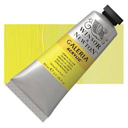 Winsor & Newton Galeria Flow Acrylic - Lemon Yellow, 60 ml tube and swatch