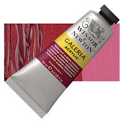 Winsor & Newton Galeria Flow Acrylic - Permanent Alizarin Crimson, 60 ml tube and swatch
