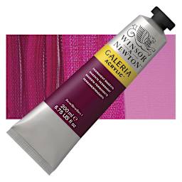 Winsor & Newton Galeria Flow Acrylic - Permanent Magenta, 200 ml tube and swatch