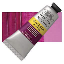 Winsor & Newton Galeria Flow Acrylic - Permanent Magenta, 60 ml tube and swatch