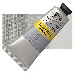 Winsor & Newton Galeria Flow Acrylic - Silver, 60 ml tube and swatch
