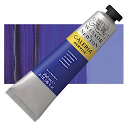 Winsor & Newton Galeria Flow Acrylic - Ultramarine, 200 ml tube and swatch
