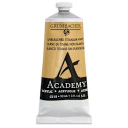 Grumbacher Academy Acrylic - Unbleached Titanium White, 90 ml tube