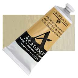 Grumbacher Academy Acrylic - Unbleached Titanium White, 90 ml tube and swatch