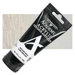 Grumbacher Academy Acrylic - Iridescent White, 75 ml tube and swatch