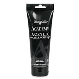 Grumbacher Academy Acrylic - Lamp Black, 200 ml tube