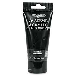 Grumbacher Academy Acrylic - Mars Black, 75 ml tube