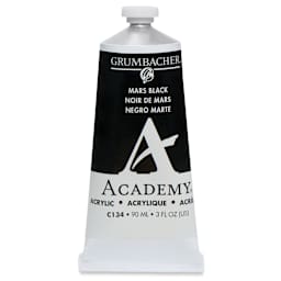 Grumbacher Academy Acrylic - Mars Black, 90 ml tube