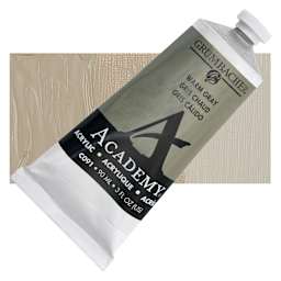 Grumbacher Academy Acrylic - Warm Gray, 90 ml tube and swatch