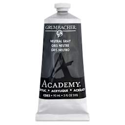 Grumbacher Academy Acrylic - Neutral Gray, 90 ml tube