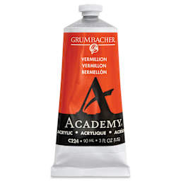 Grumbacher Academy Acrylic - Vermilion, 90 ml tube