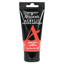 Grumbacher Academy Acrylic - Grumbacher Red, 75 ml tube