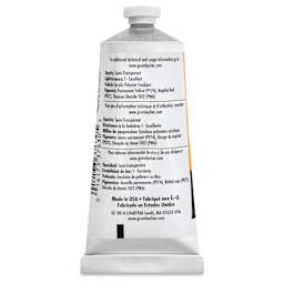 Grumbacher Academy Acrylic - Cadmium Yellow Deep Hue, 90 ml tube back