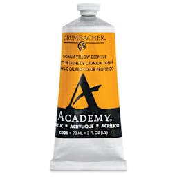 Grumbacher Academy Acrylic - Cadmium Yellow Deep Hue, 90 ml tube