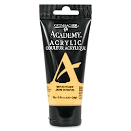 Grumbacher Academy Acrylic - Naples Yellow, 75 ml tube
