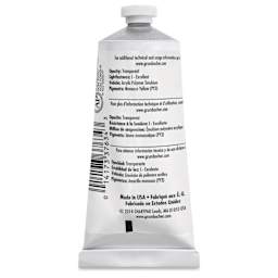 Grumbacher Academy Acrylic - Lemon Yellow, 90 ml tube back