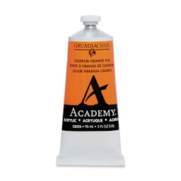Grumbacher Academy Acrylic - Cadmium Orange Hue, 90 ml tube
