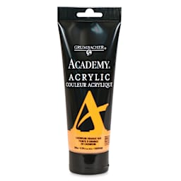 Grumbacher Academy Acrylic - Cadmium Orange Hue, 200 ml tube