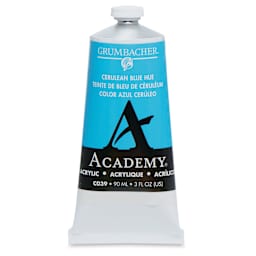 Grumbacher Academy Acrylic - Cerulean Blue Hue, 90 ml tube