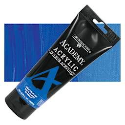 Grumbacher Academy Acrylic - Cobalt Blue Hue, 200 ml tube and swatch