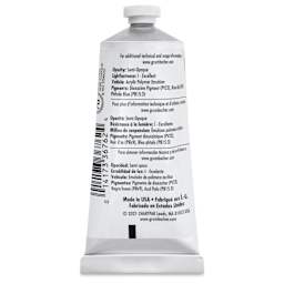 Grumbacher Academy Acrylic - Prussian Blue, 90 ml tube back