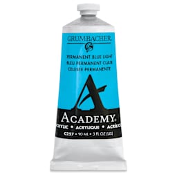Grumbacher Academy Acrylic - Permanent Blue Light, 90 ml tube