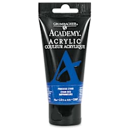 Grumbacher Academy Acrylic - Process Cyan, 75 ml tube