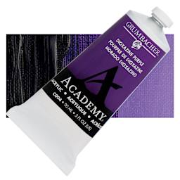 Grumbacher Academy Acrylic - Dioxazine Purple, 90 ml tube and swatch